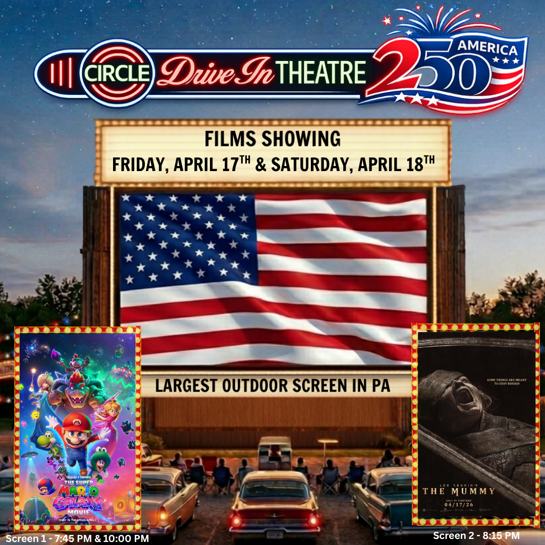 The Super Mario Galaxy Movie showing Friday, April 17th & Saturday April 18th on Screen 1 at 7:45pm & 10pm. Lee Cronin's The Mummy Showing Friday, April 17th & Saturday, April 18th at 8:15pm on Screen 2