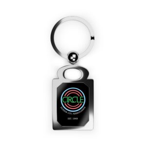 Circle Drive-In Rectangle Keyring