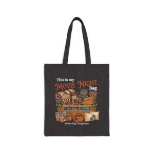 "This is my Movie Night Bag" Cotton Canvas Tote